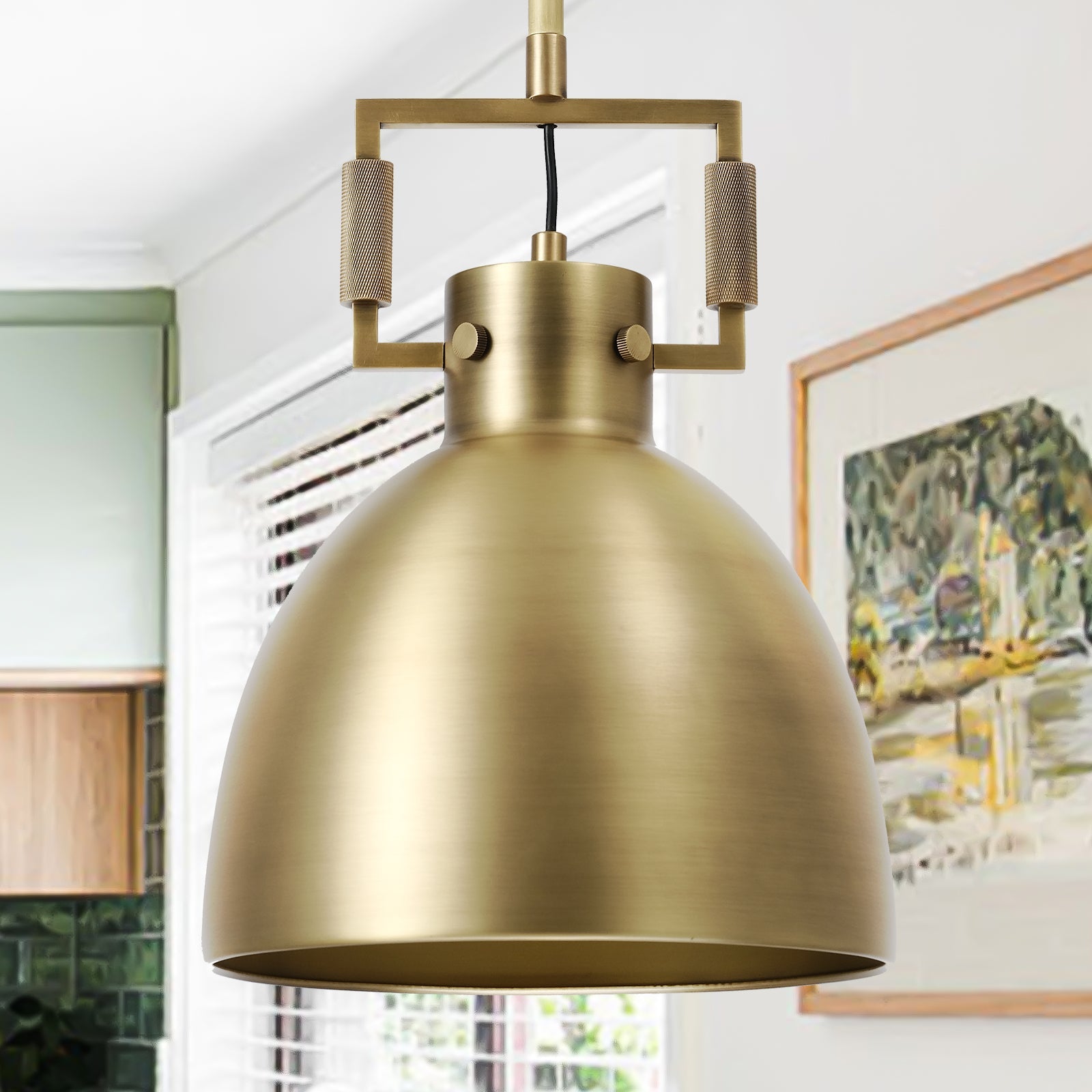 Machine Metal Cloche Pendant