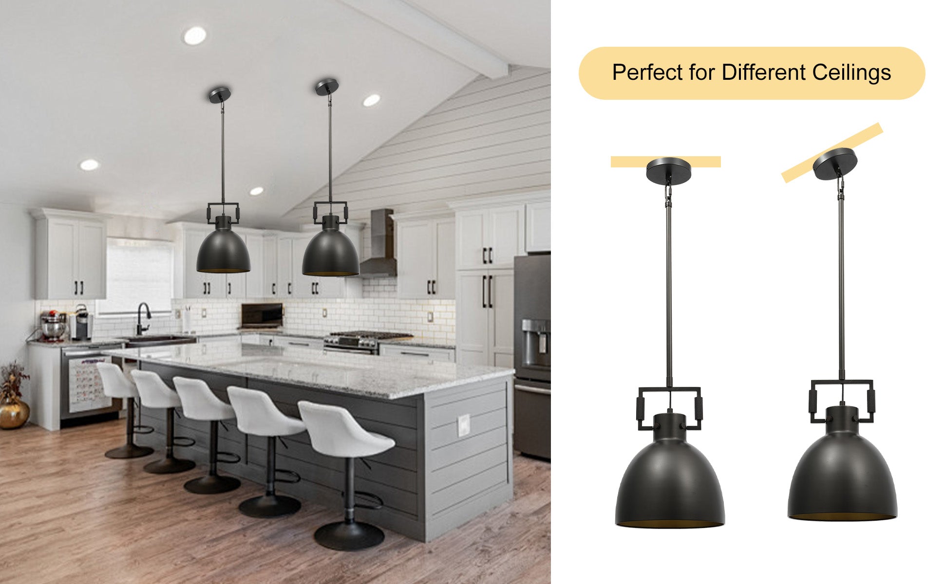 Machine Metal Cloche Pendant