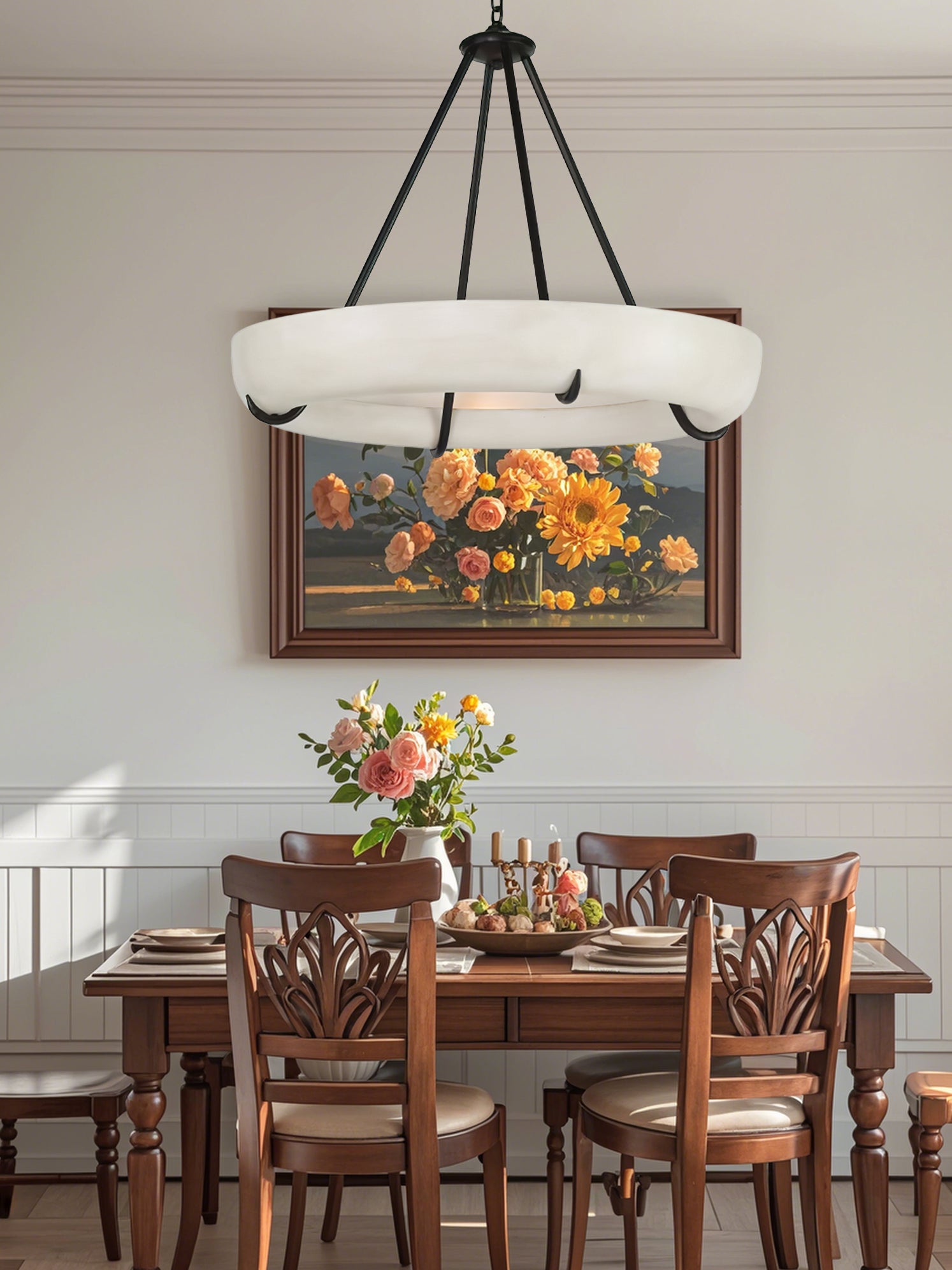 Orion Alabaster Chandelier - Blushlighting