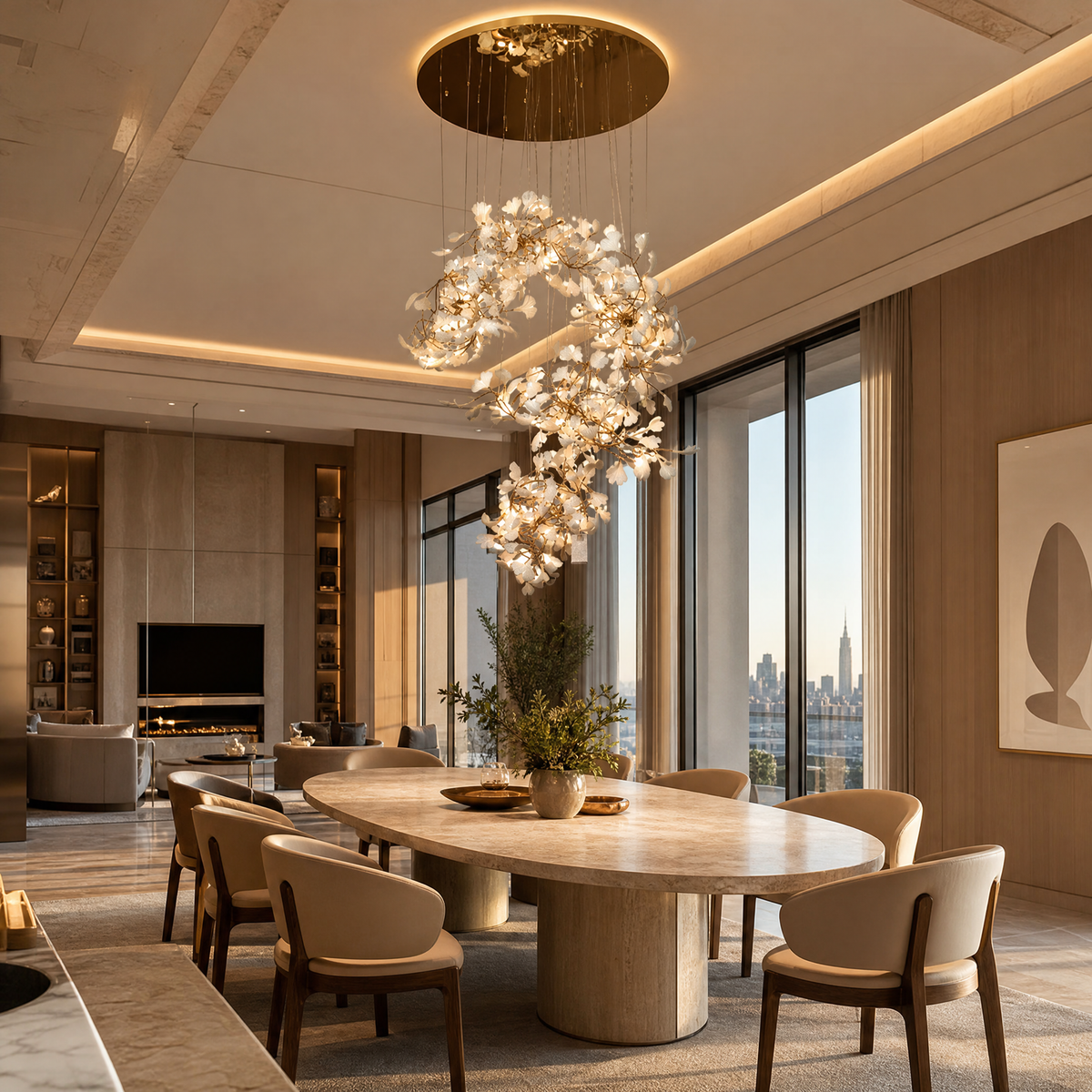 Petalo Ceramic Chandelier