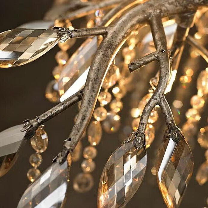 New Luxury Branch Crystal Pendant Chandelier Designer Creative Art Dining Room/Living Room Light Fixture-Chandeliers-Blushlighting