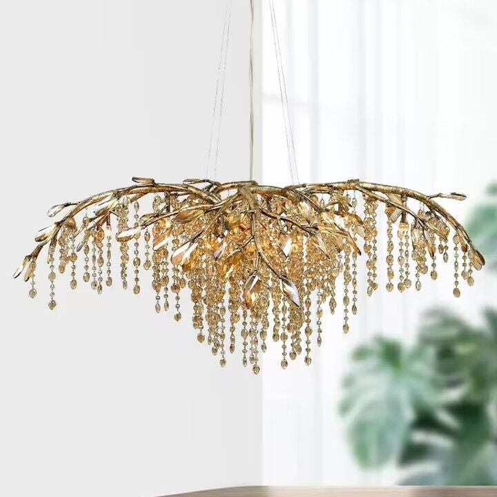 New Luxury Branch Crystal Pendant Chandelier Designer Creative Art Dining Room/Living Room Light Fixture-Chandeliers-Blushlighting