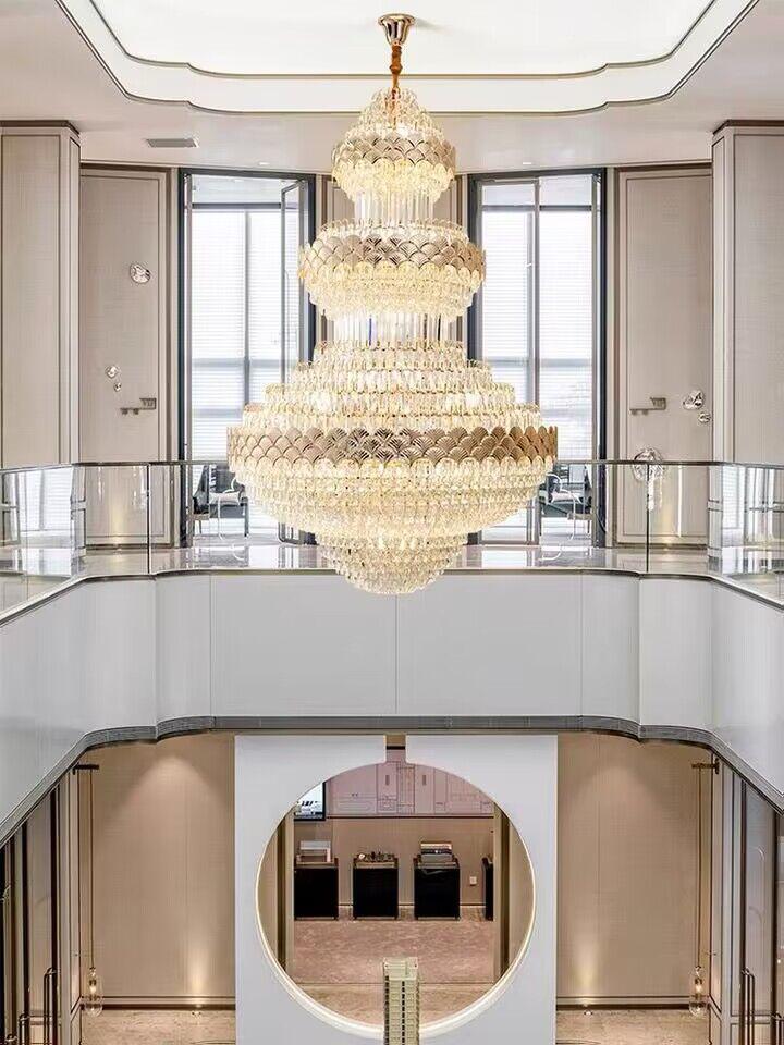 Extra Large Multi-layers GBUd Luxury Crystal Chandelier Modern Empire Decrative Crystal Light For Living Room/Foyer/Staircase