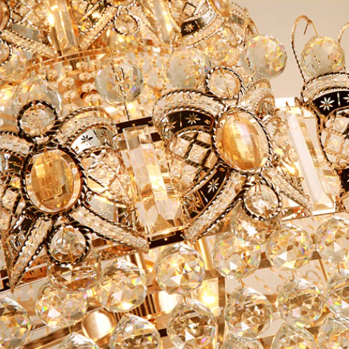 Oversized Luxury Multi-layers GBUd Crystal Chandelier For High-ceiling Living Room/Foyer