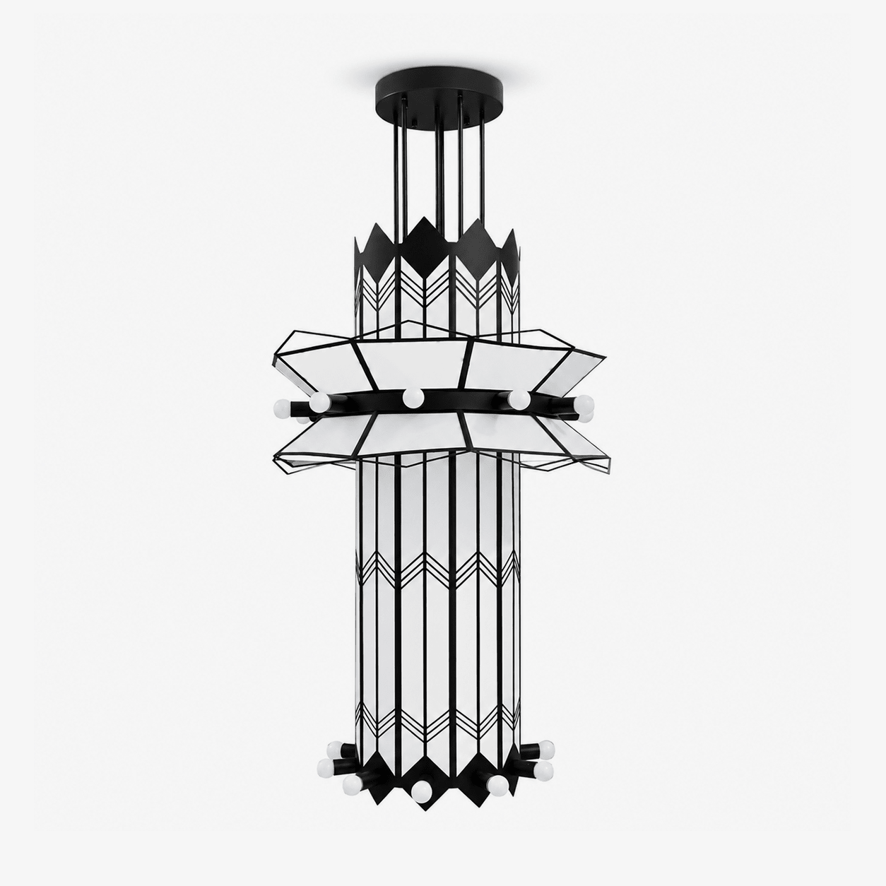 Rayonne Art Deco Chandelier by Blushlighting