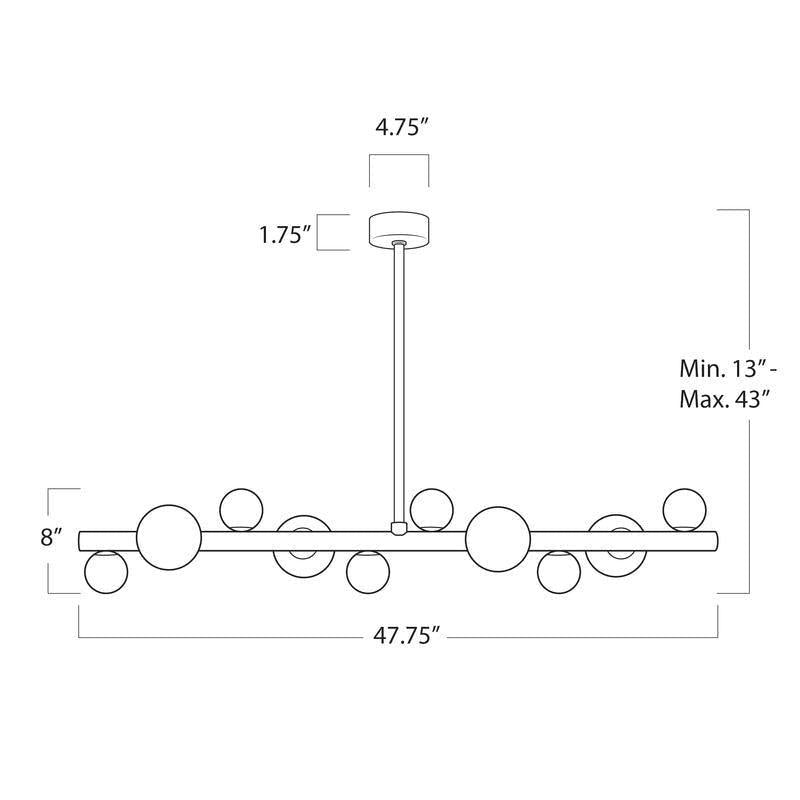Stylox Linear Alabaster Ball Chandelier-chandeliers for dining room,chandeliers for stairways,chandeliers for foyer,chandeliers for bedrooms,chandeliers for kitchen,chandeliers for living room-Blushlighting