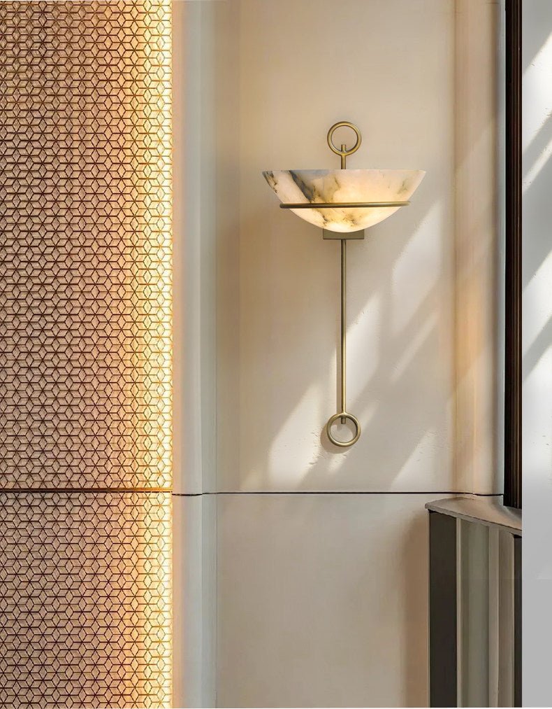 Tether Alabaster Wall Light by Blush Lighting