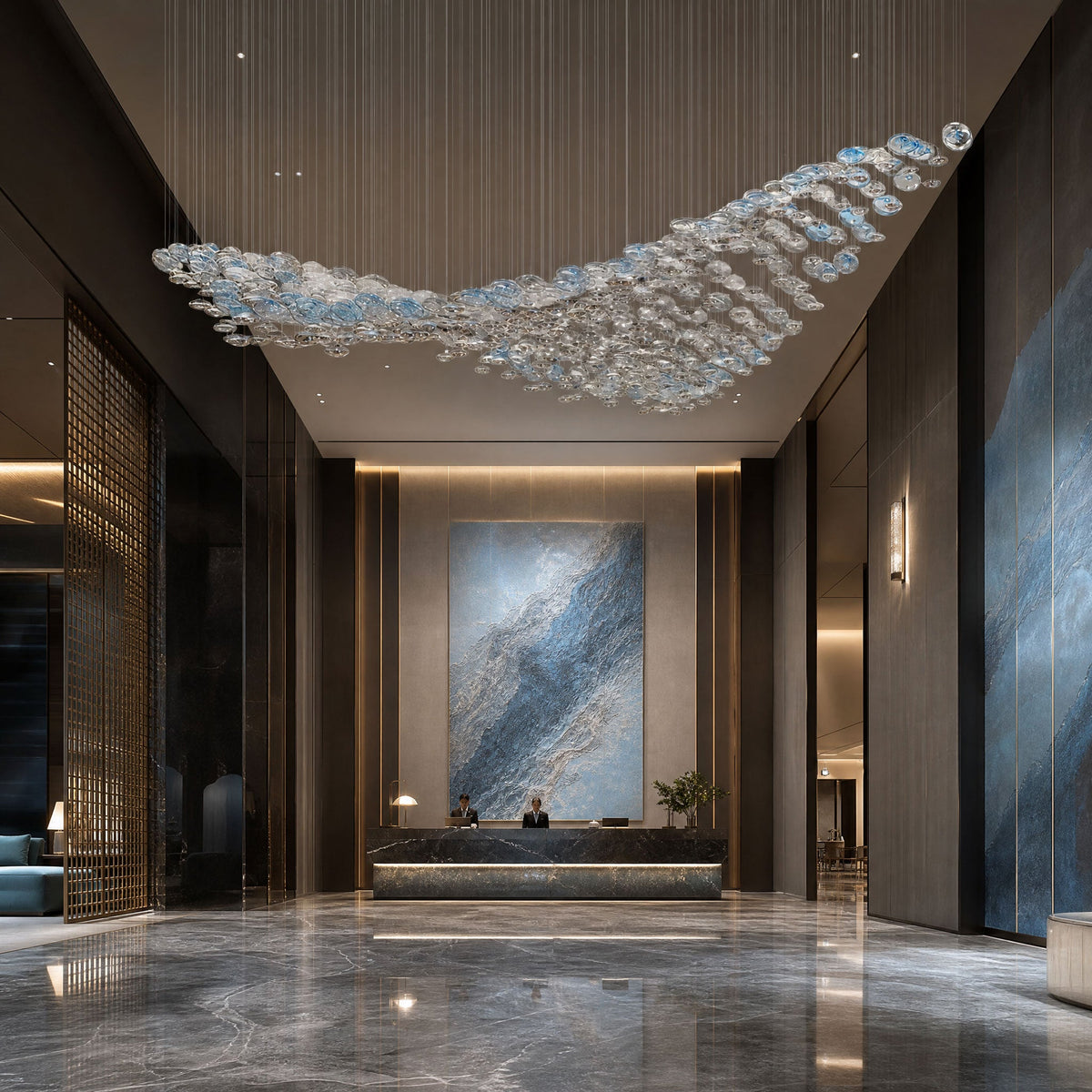 The Flying Surge LED Chandelier | Custom Size & Made-to-Order Lighting for Luxury Homes & Commercial Spaces - Vakkerlight