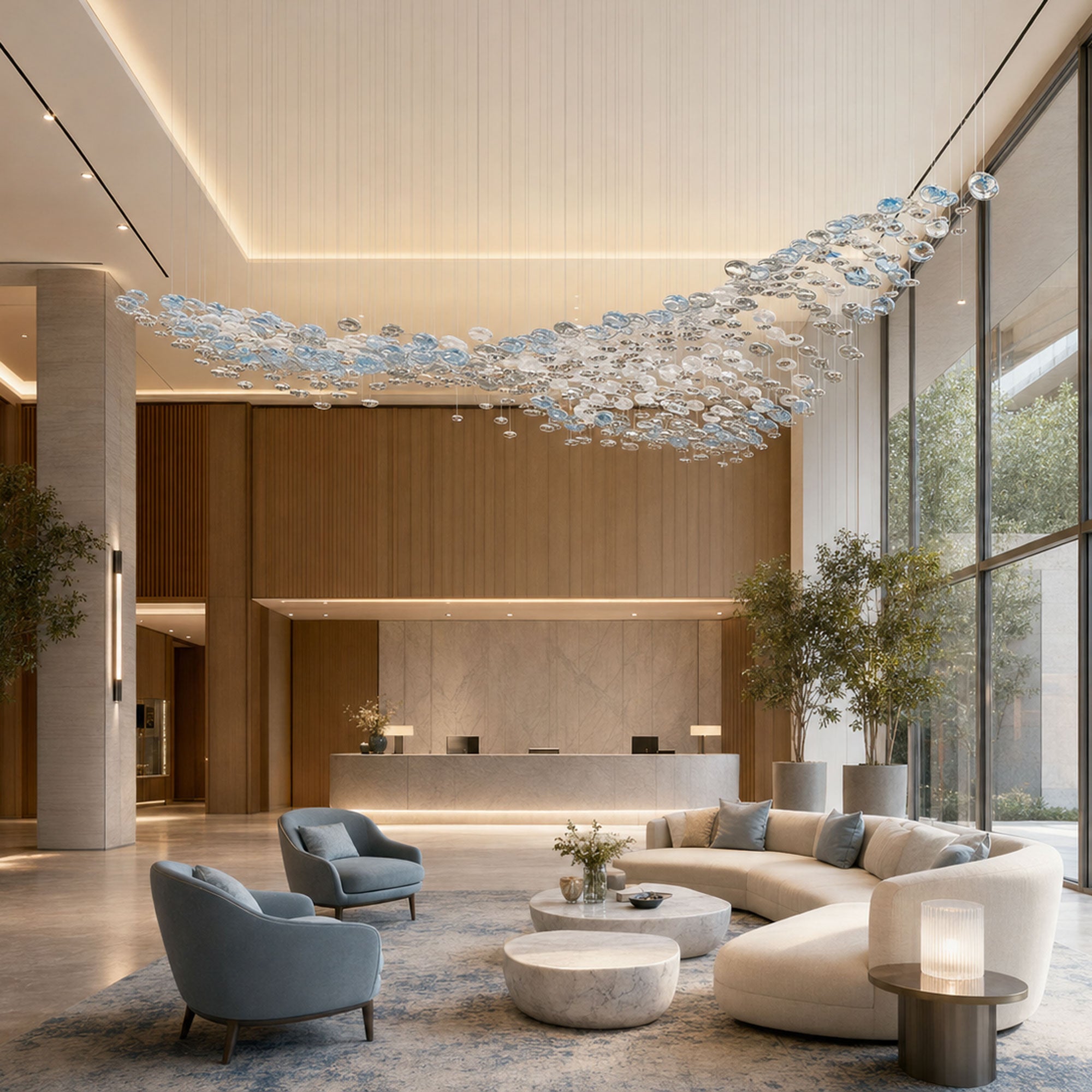 The Flying Surge LED Chandelier | Custom Size & Made-to-Order Lighting for Luxury Homes & Commercial Spaces - Vakkerlight