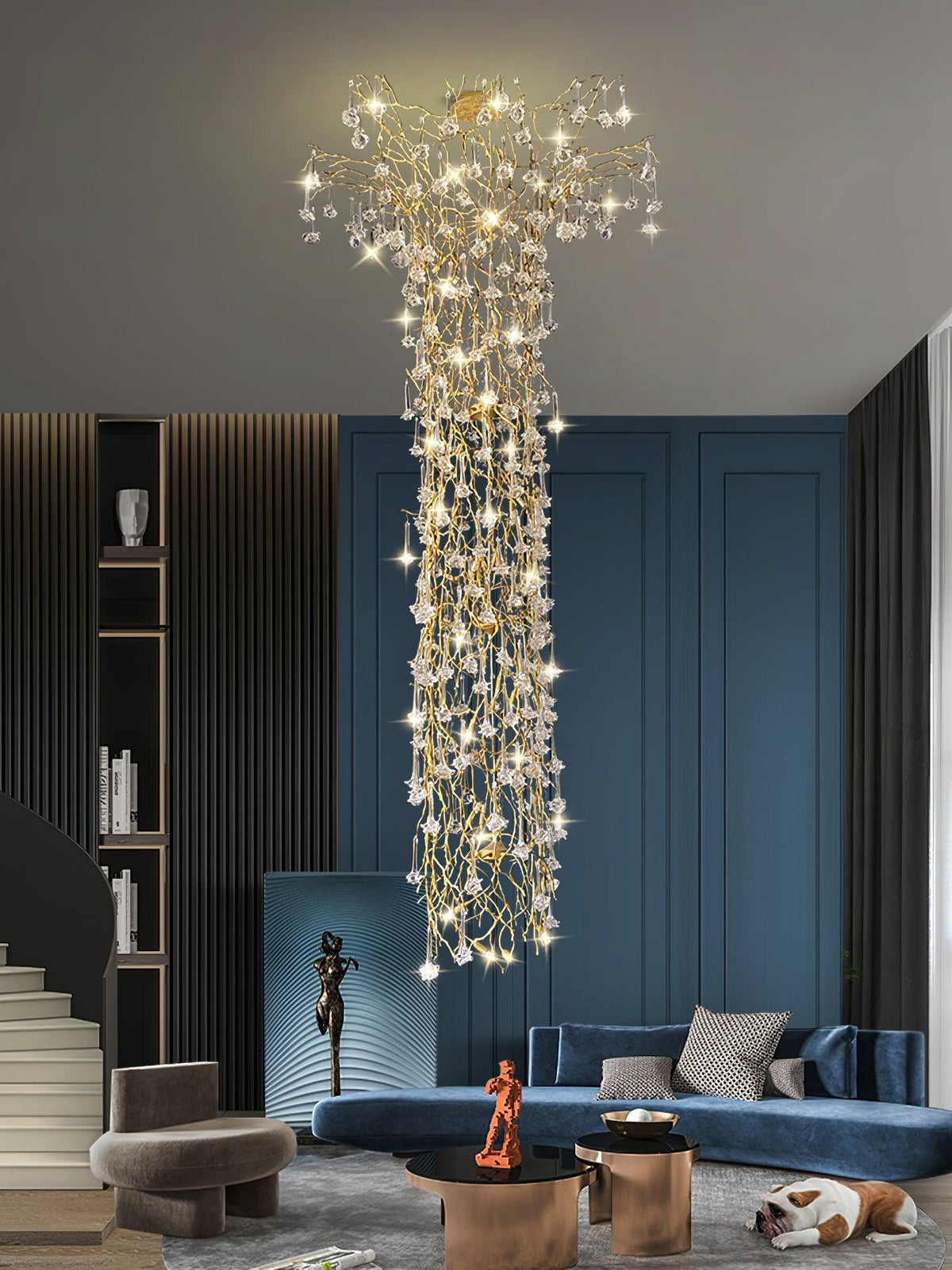 Tree Branch Staircase Chandelier - Vakkerlight