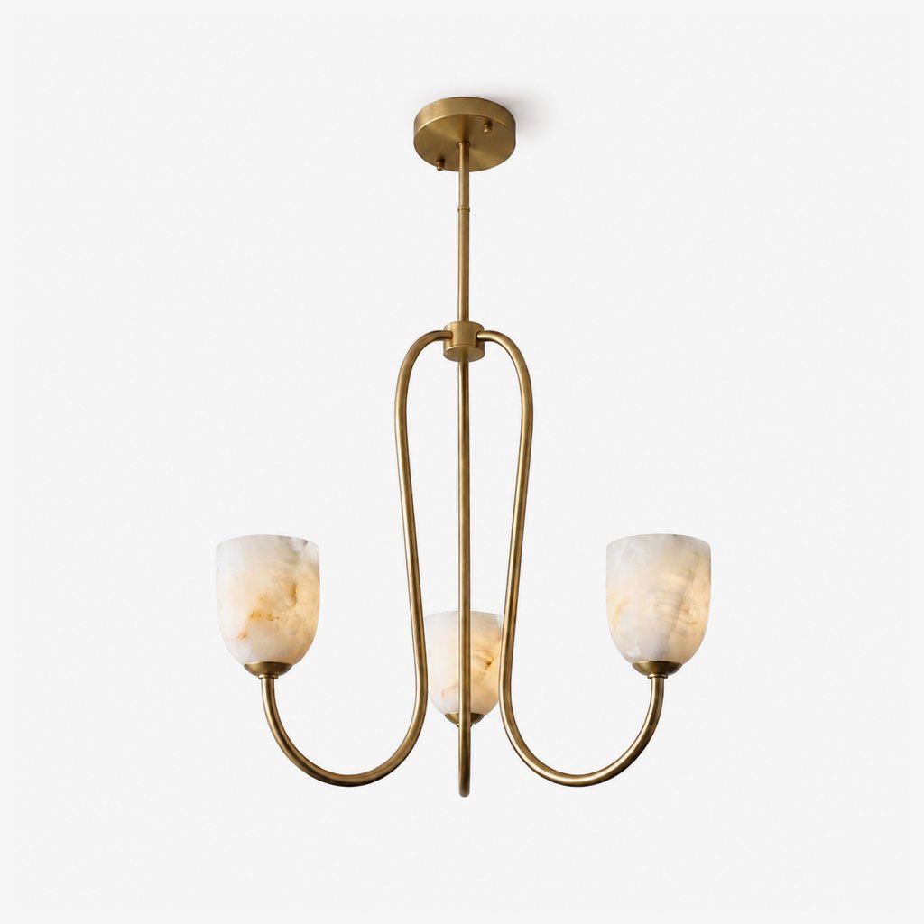 Trillium Alabaster Chandelier - Vakkerlight