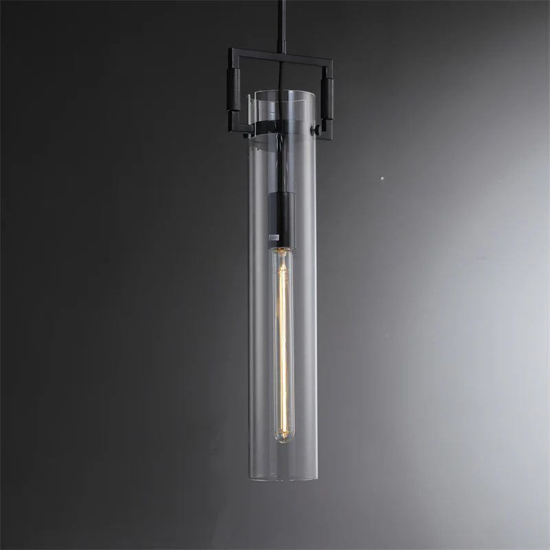 Machine Glass Cylinder Pendant