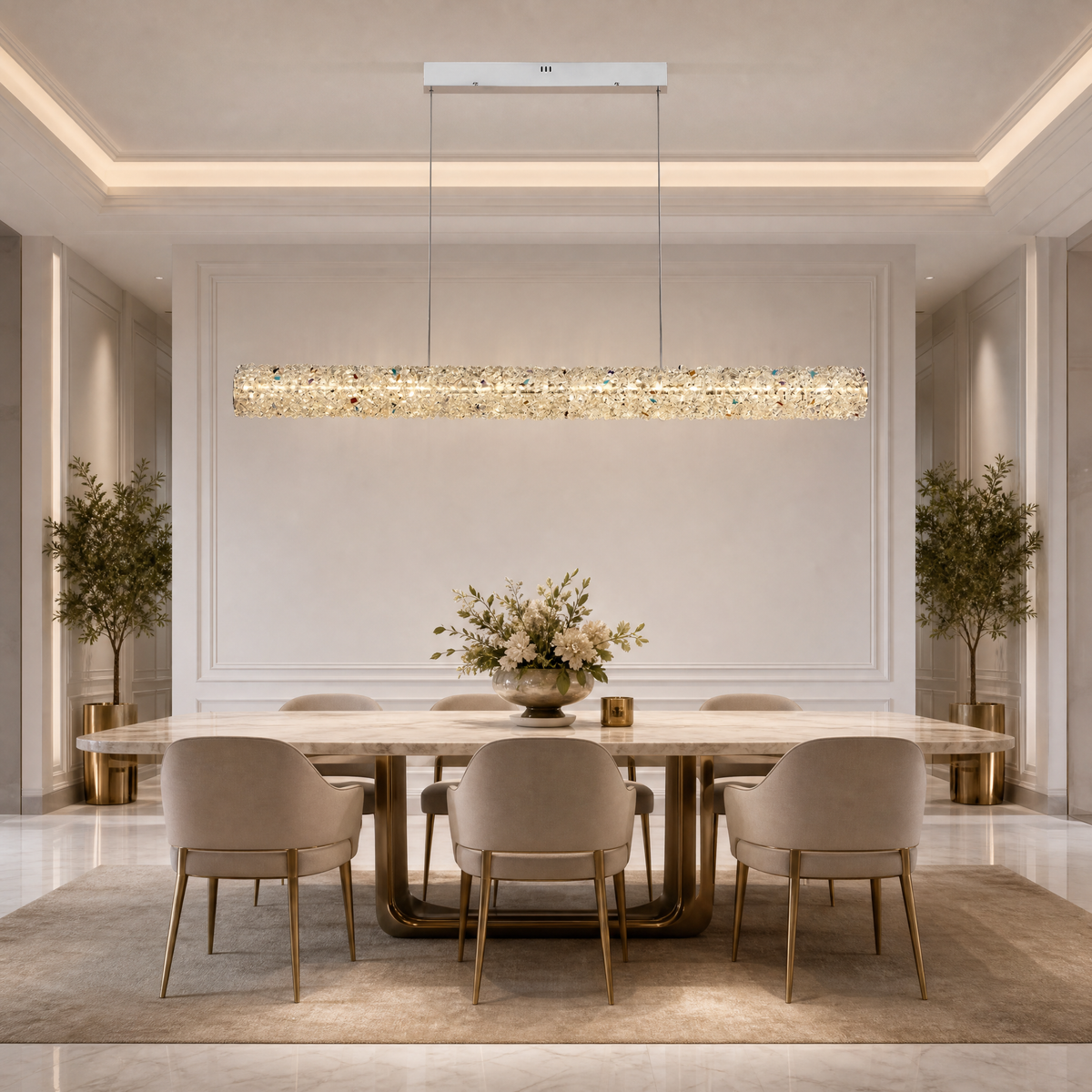 Blush Series Crystal Chandelier Style P