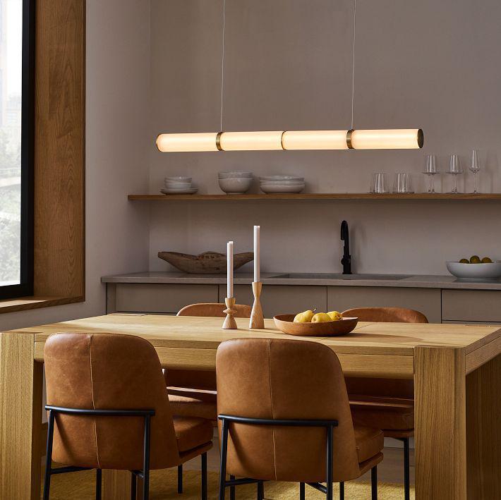 Alabaster Anne Art Linear Chandelier-Blushlighting