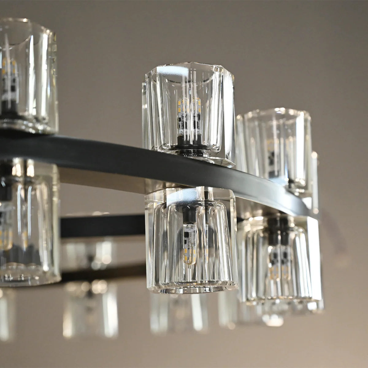 Arcachan Crystal 2-Tier Round Chandelier 60"-Blushlighting
