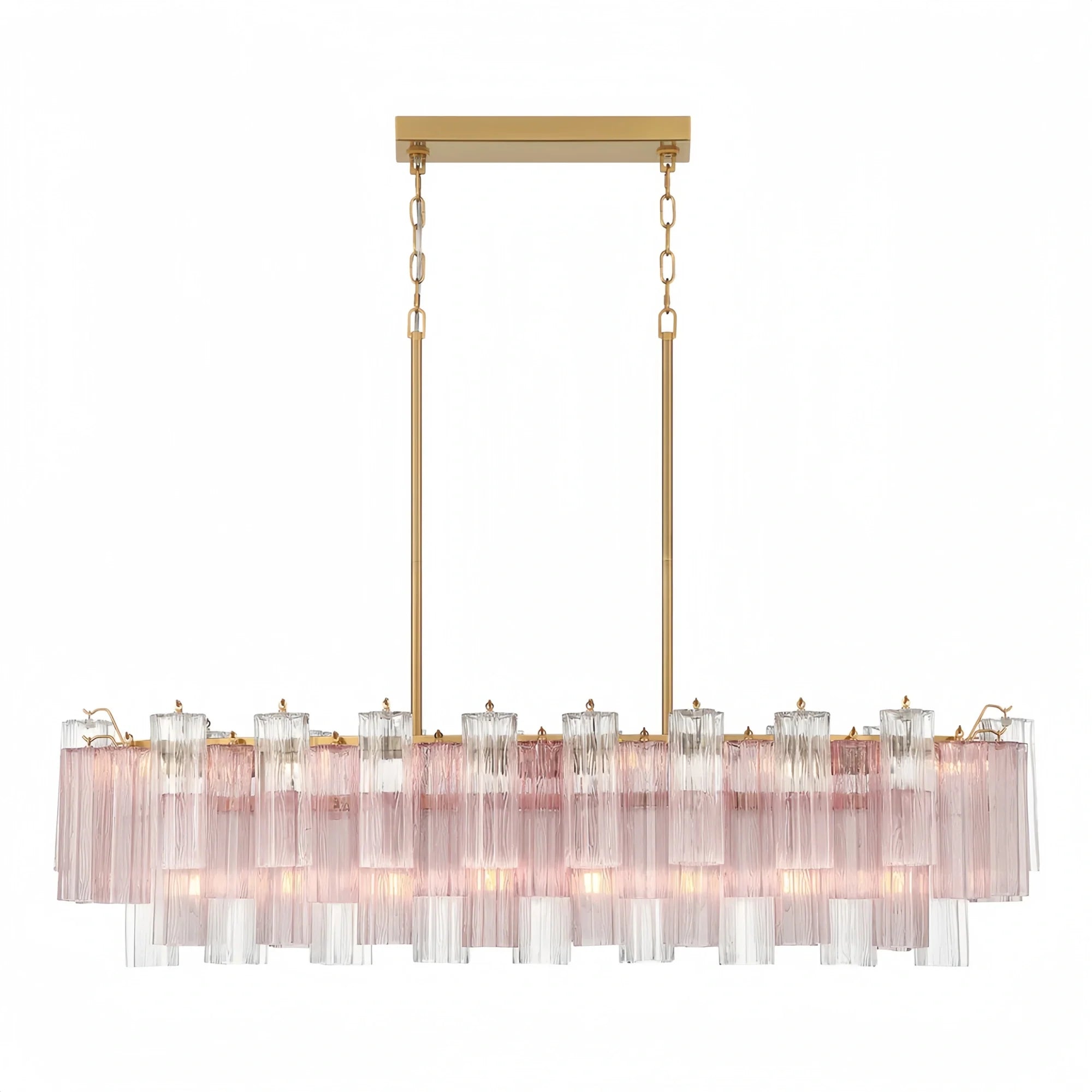 Addis 51'' Modern Linear Chandelier for Dining Room-Brass-Spring-Blushlighting