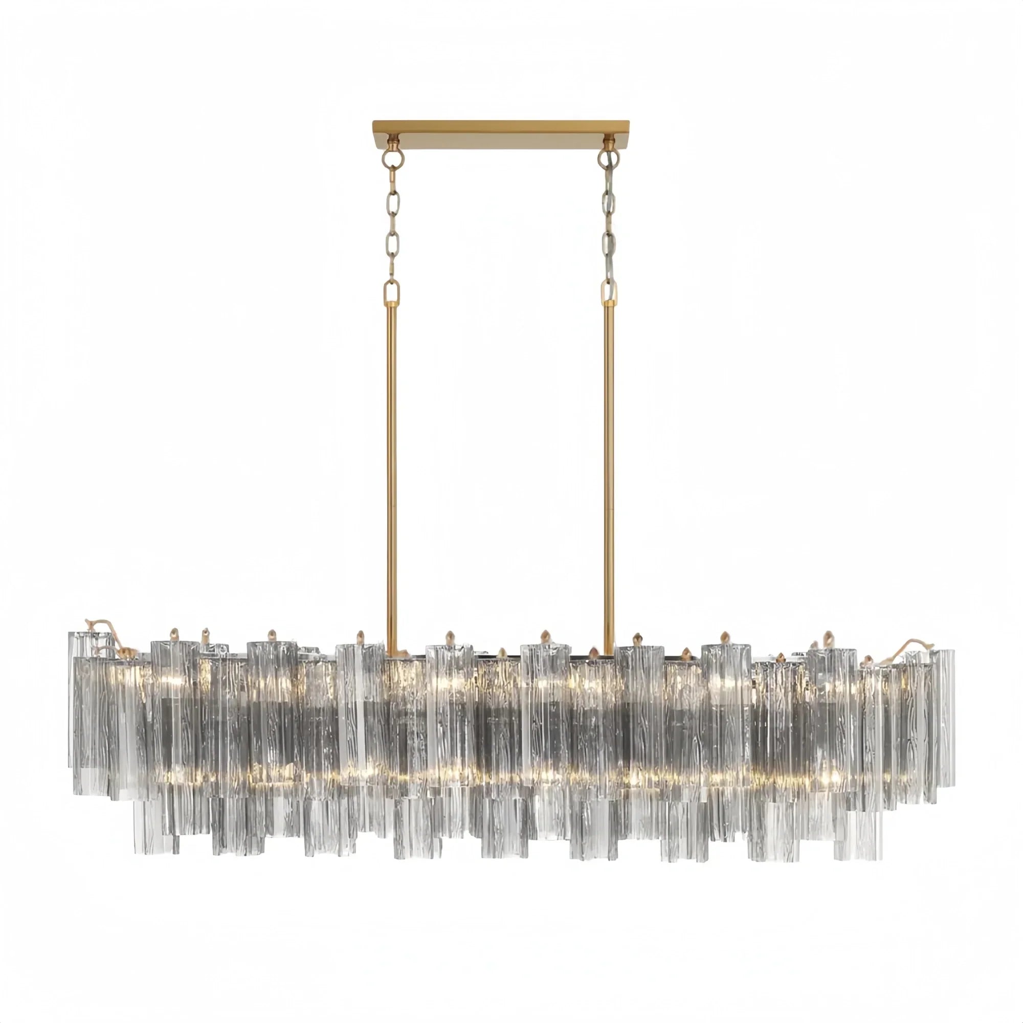 Addis 51'' Modern Linear Chandelier for Dining Room-Brass-Autumn-