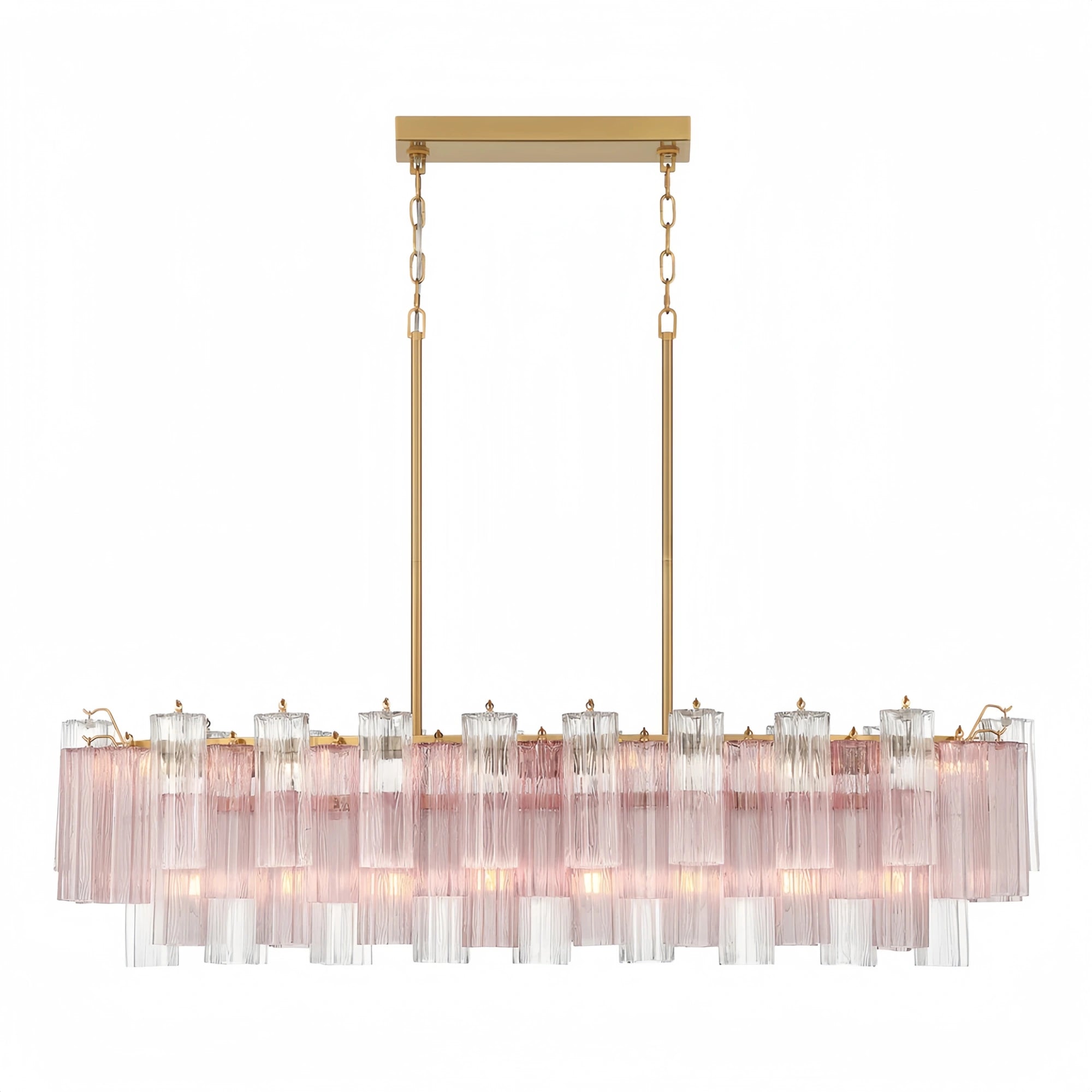 Addis 51'' Modern Linear Chandelier for Dining Room-Brass-Spring-Blushlighting