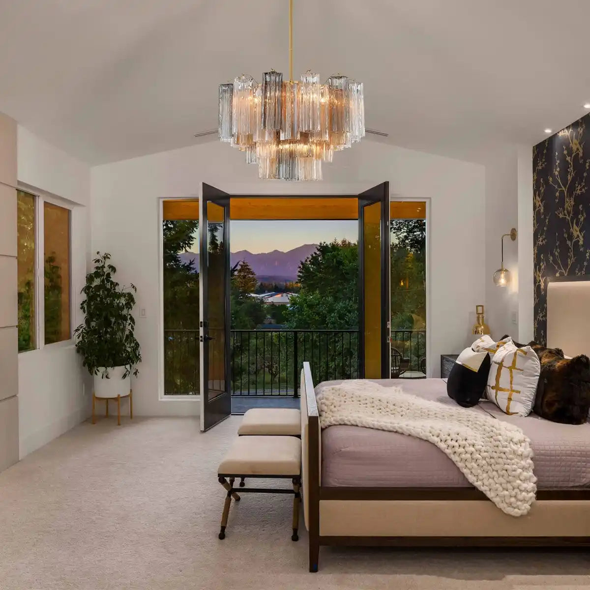 Addis Chandelier 17.8" 19.8" 22" 26.8" 32''D-19.8"-Brass-Autumn-Blushlighting