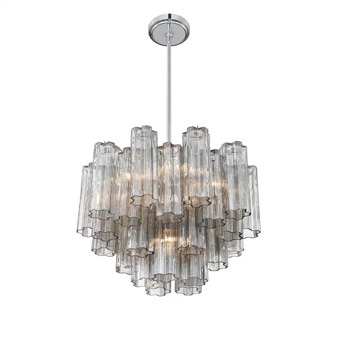 Addis Chandelier 17.8" 19.8" 22" 26.8" 32''D-19.8"-Chrome-Smoke-Blushlighting