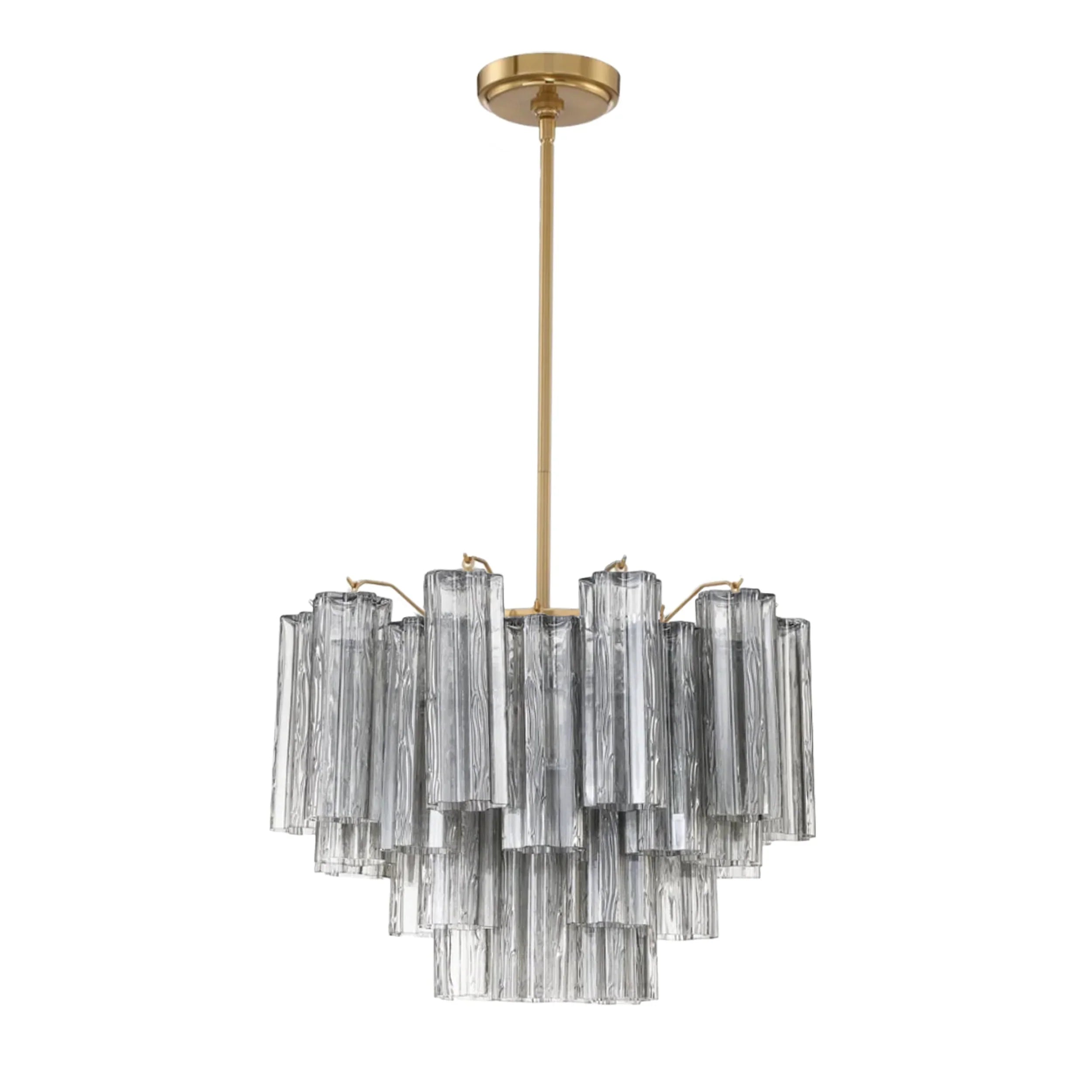 Addis Chandelier 17.8" 19.8" 22" 26.8" 32''D-17.8"-Brass-Smoke-Blushlighting