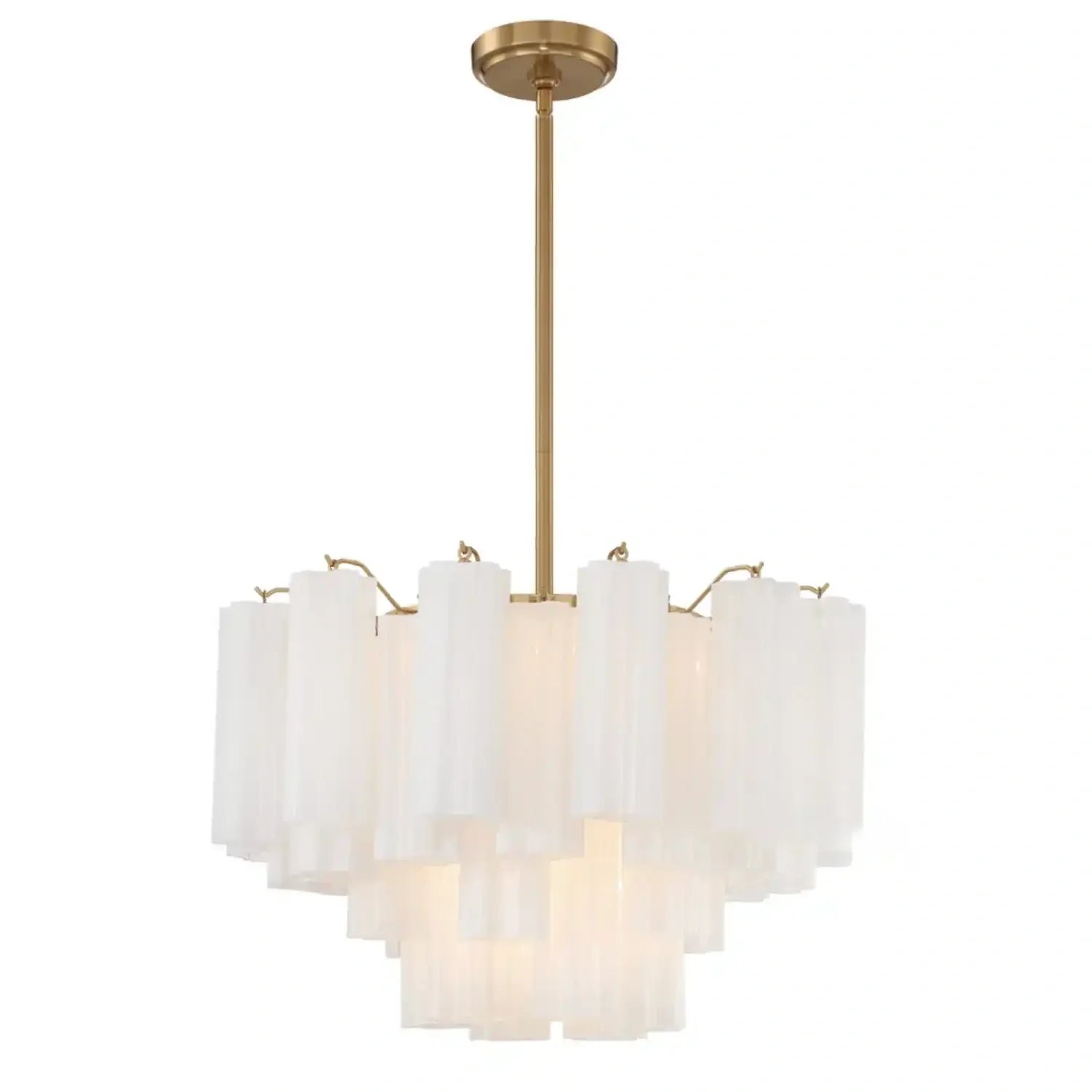 Addis Chandelier 17.8" 19.8" 22" 26.8" 32''D-19.8"-Brass-White-Blushlighting
