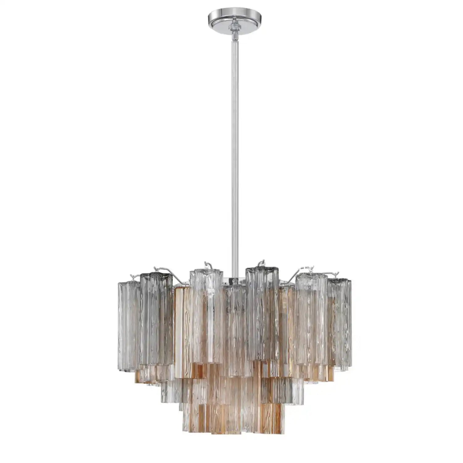 Addis Chandelier 17.8" 19.8" 22" 26.8" 32''D-17.8"-Chrome-Autumn-Blushlighting