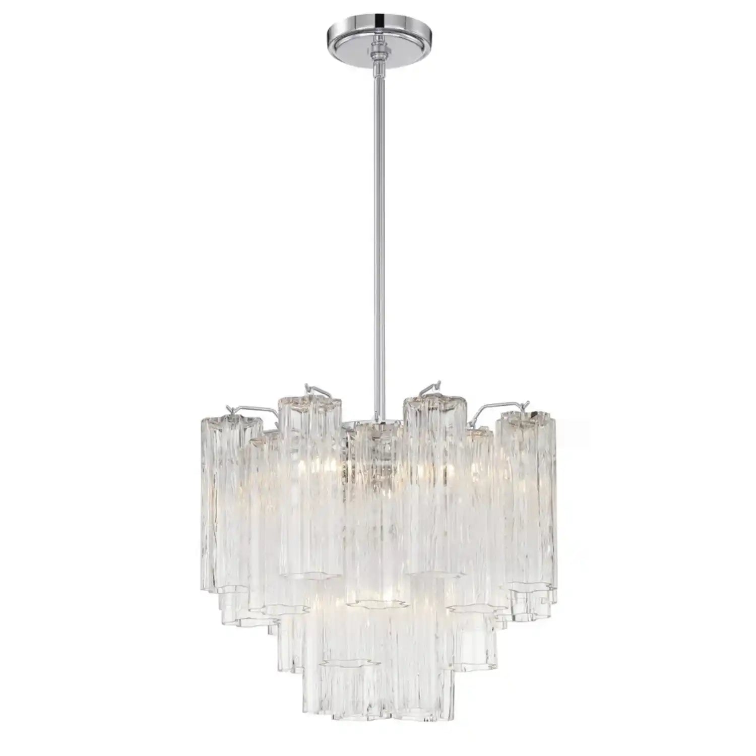 Addis Chandelier 17.8" 19.8" 22" 26.8" 32''D-17.8"-Chrome-Clear-Blushlighting