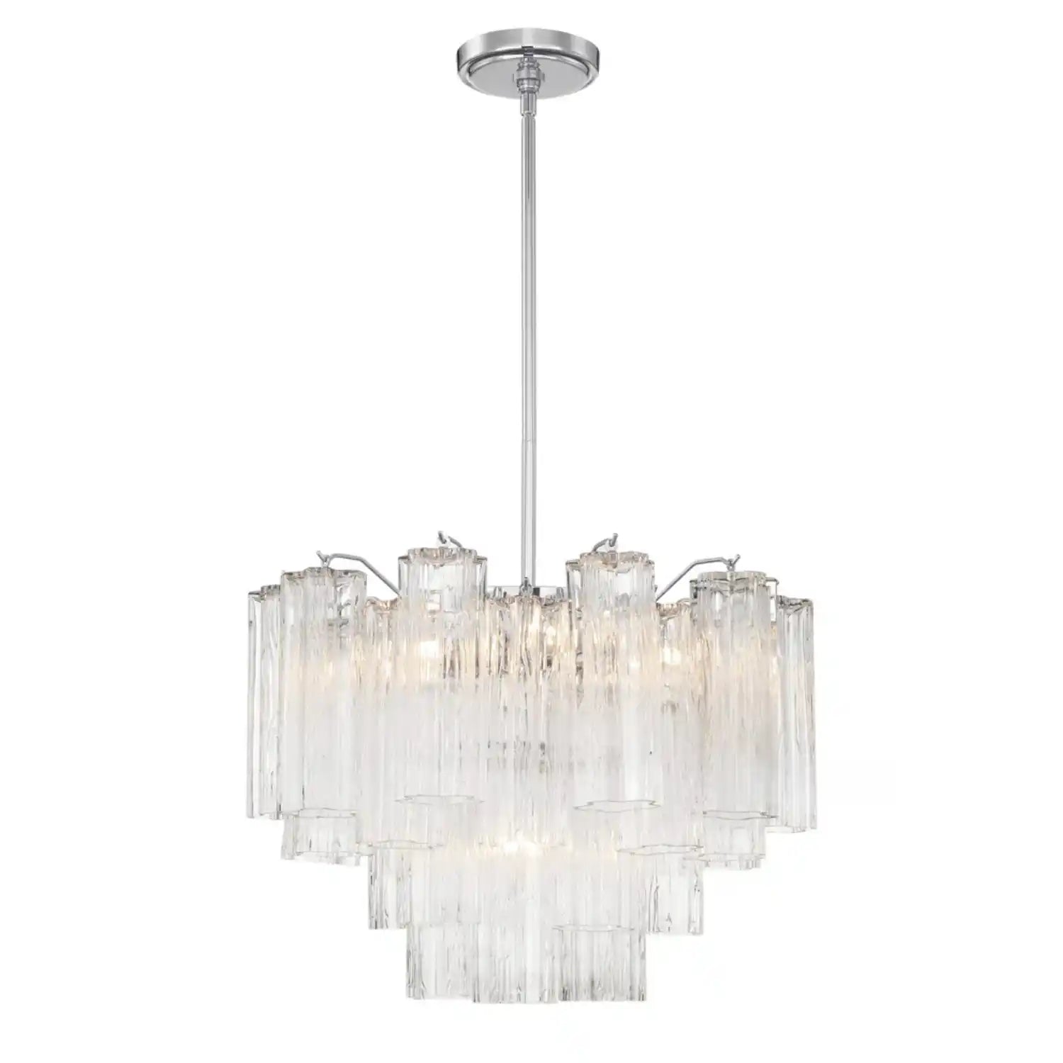 Addis Chandelier 17.8" 19.8" 22" 26.8" 32''D-19.8"-Chrome-Clear-Blushlighting