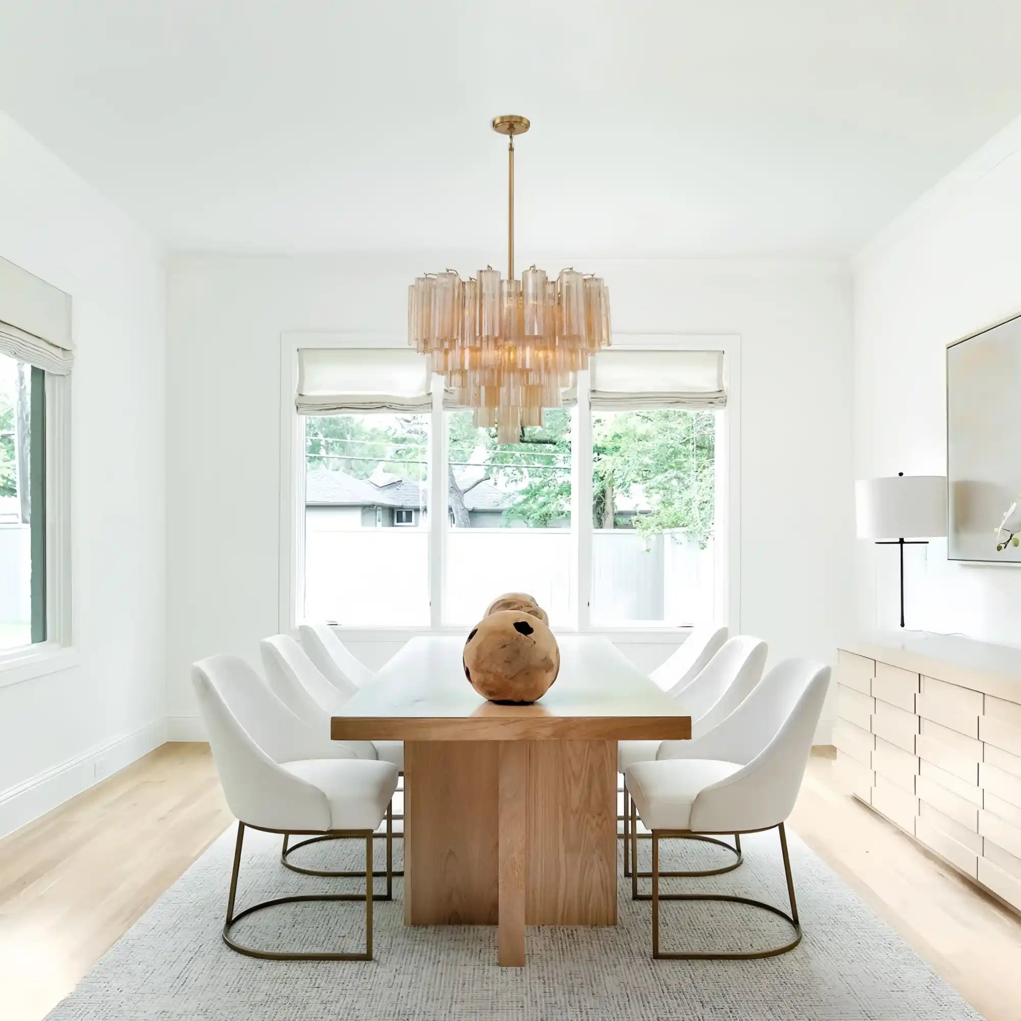 Addis Chandelier 17.8" 19.8" 22" 26.8" 32''D-22"-Brass-Amber-Blushlighting