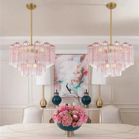 Addis Chandelier 17.8" 19.8" 22" 26.8" 32''D-17.8"-Brass-Spring-Blushlighting