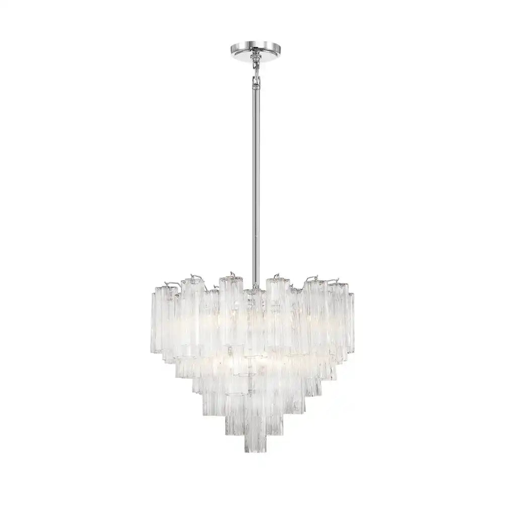 Addis Chandelier 17.8" 19.8" 22" 26.8" 32''D-22"-Chrome-Clear-Blushlighting