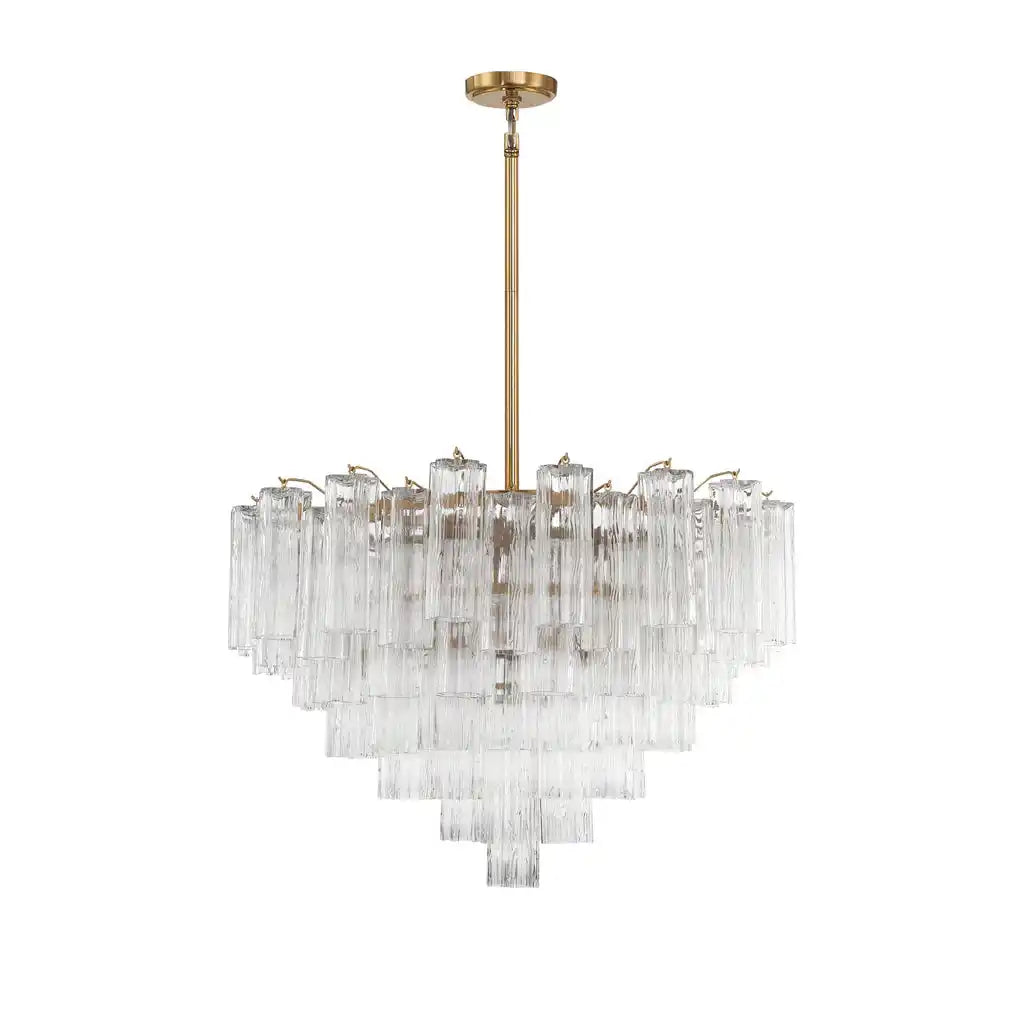 Addis Chandelier 17.8" 19.8" 22" 26.8" 32''D-26.8"-Brass-Clear-Blushlighting