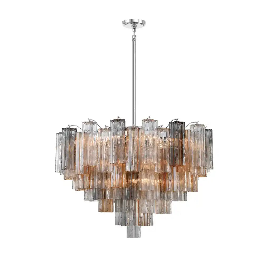 Addis Chandelier 17.8" 19.8" 22" 26.8" 32''D-26.8"-Chrome-Autumn-Blushlighting