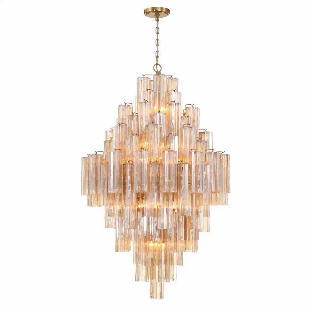 Addis Diamond Chandelier 49''H-Blushlighting