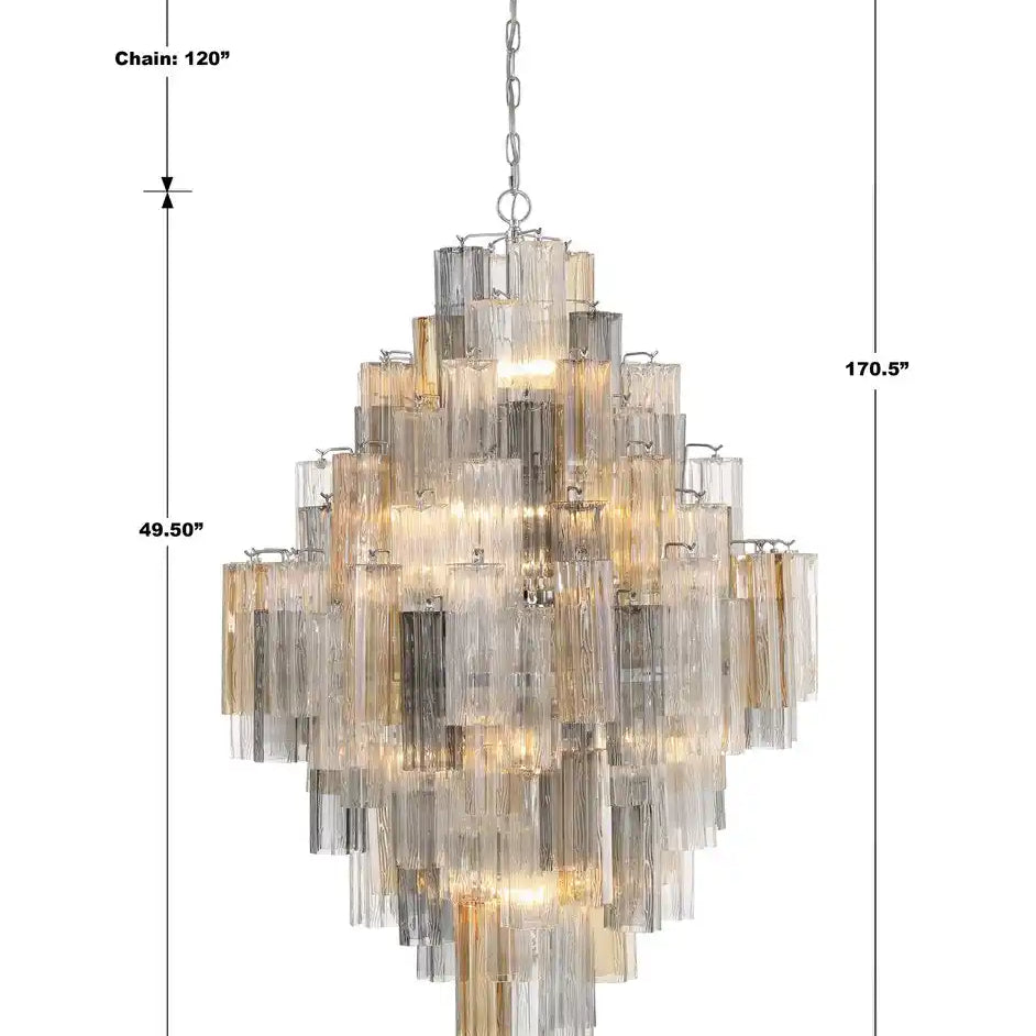 Addis Diamond Chandelier 49''H-Blushlighting