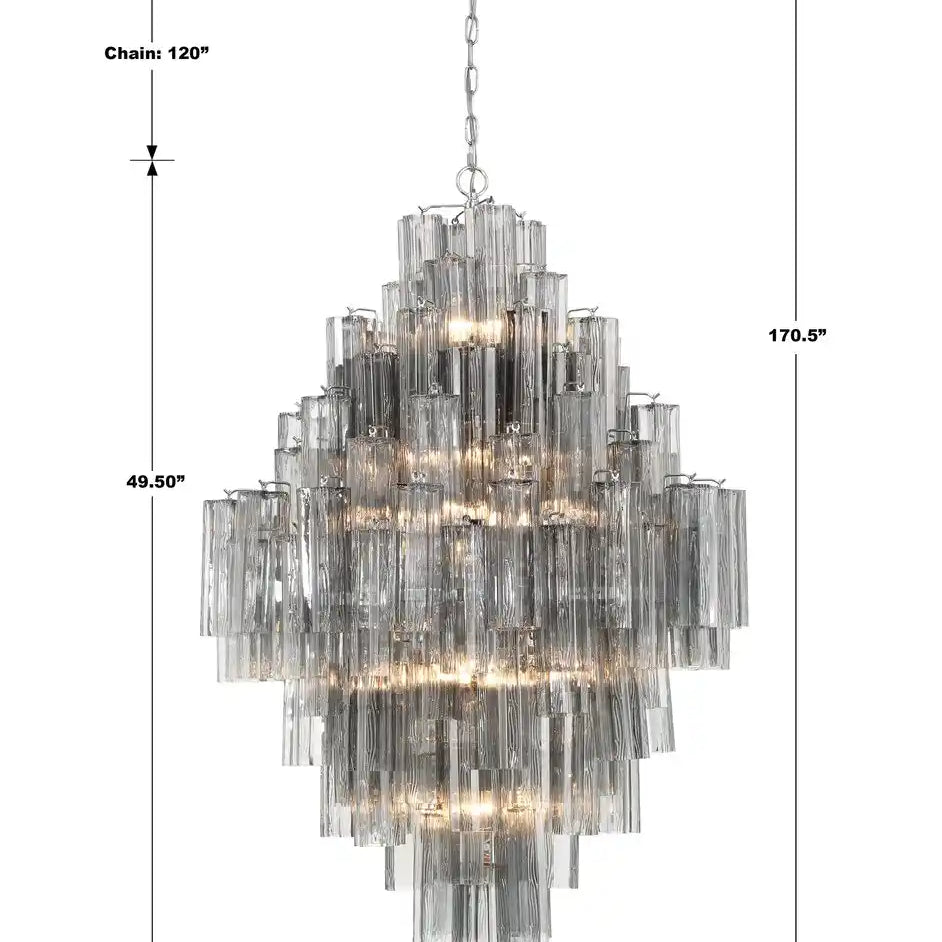 Addis Diamond Chandelier 49''H-Blushlighting