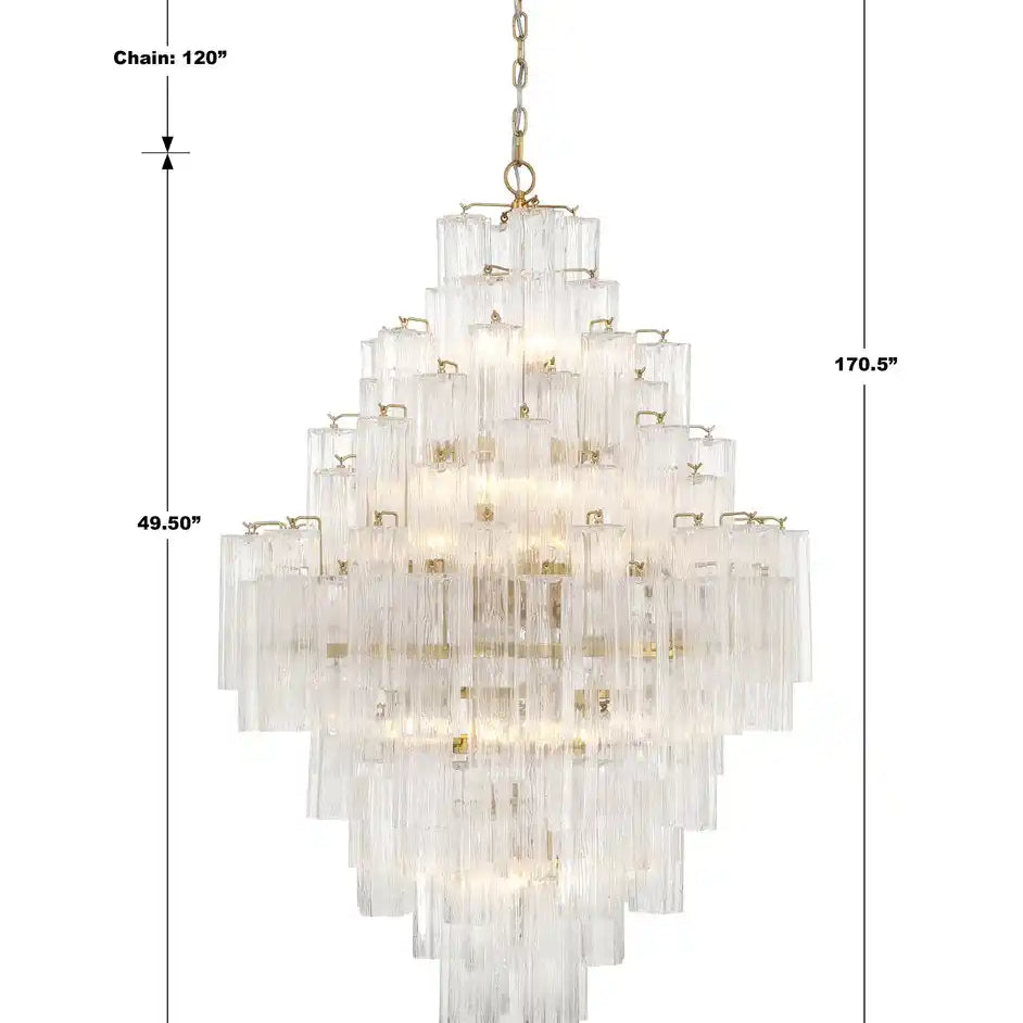 Addis Diamond Chandelier 49''H-Blushlighting