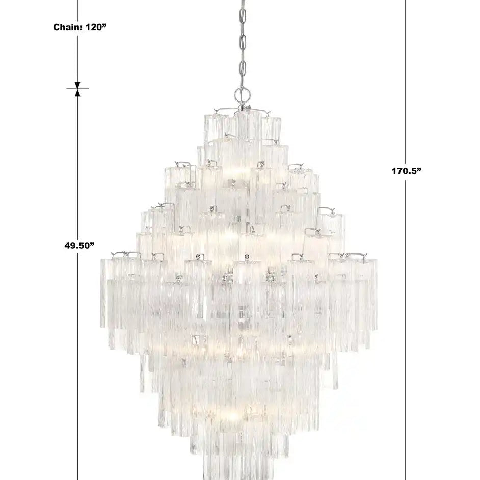 Addis Diamond Chandelier 49''H-Blushlighting