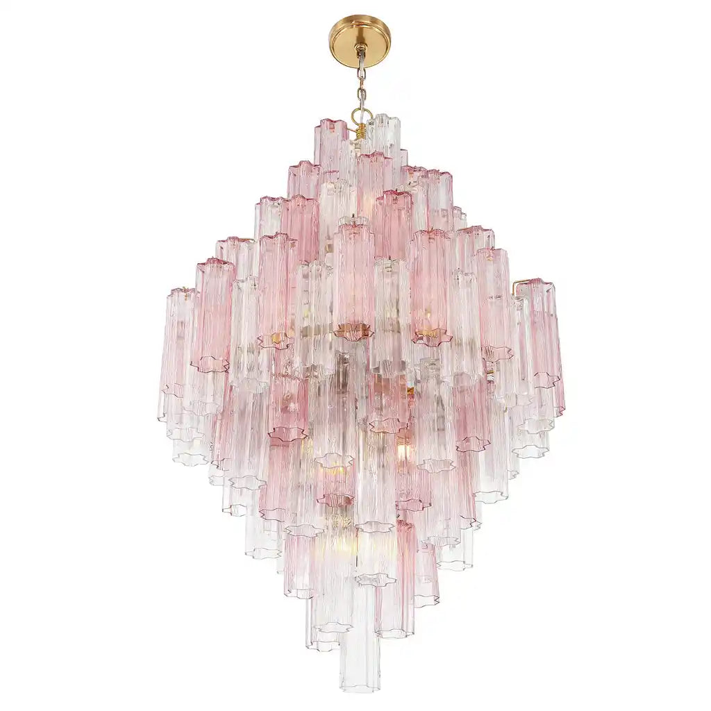 Addis Diamond Chandelier 49''H-Blushlighting