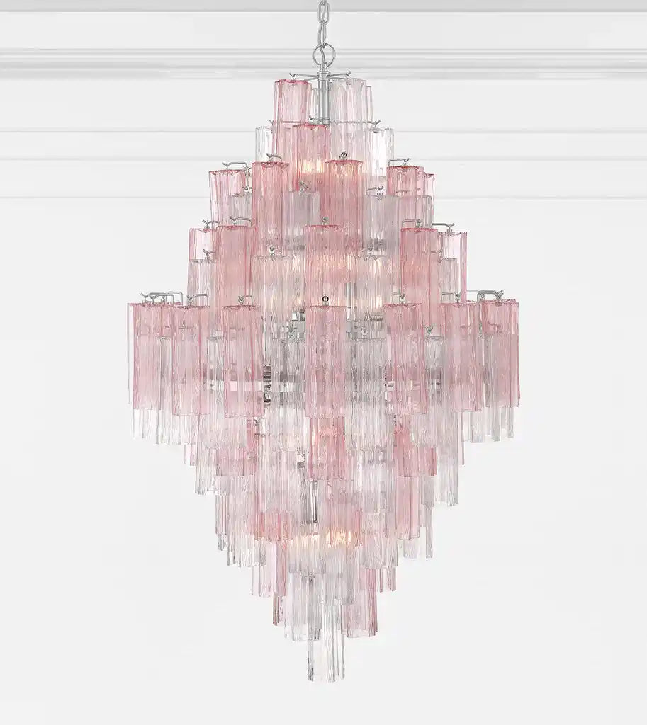 Addis Diamond Chandelier 49''H-Blushlighting
