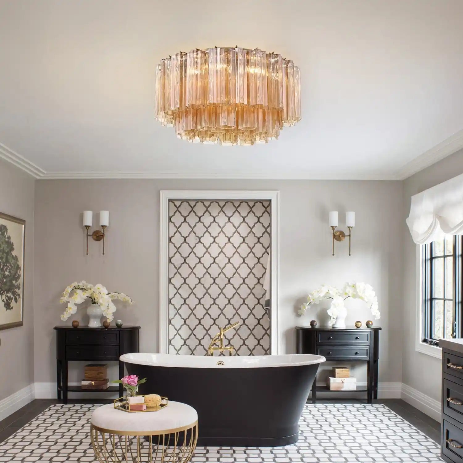 Addis Flushmount 22"/32"-Blushlighting