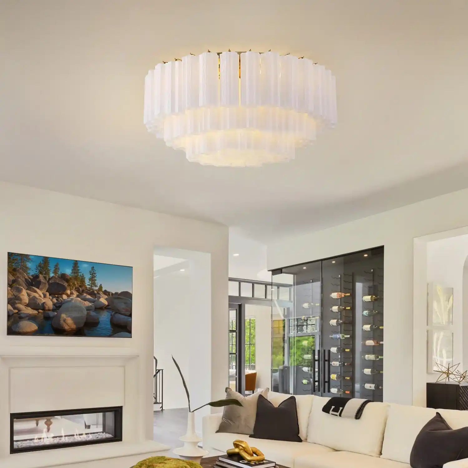 Addis Flushmount 22"/32"-Blushlighting