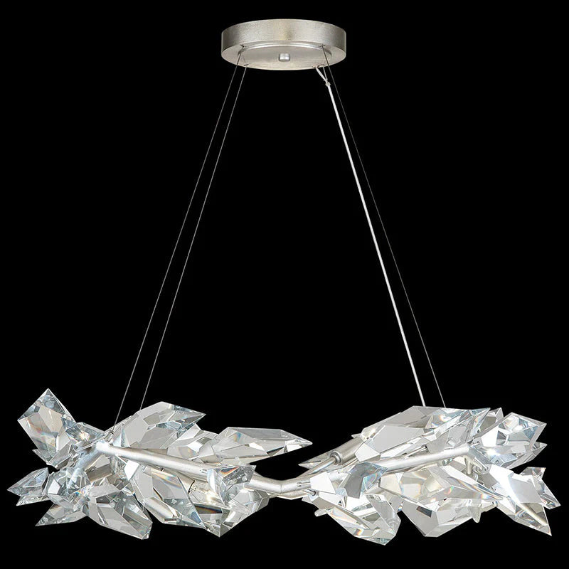 Addison 34" Crystal Chandelier-Silver-Blushlighting