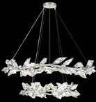 Addison 55" Round Crystal Chandelier-Silver Leaf-Blushlighting