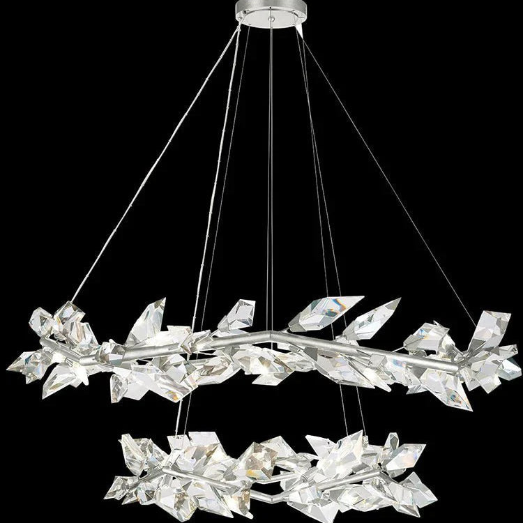 Addison 55" Round Crystal Chandelier - Blushlighting