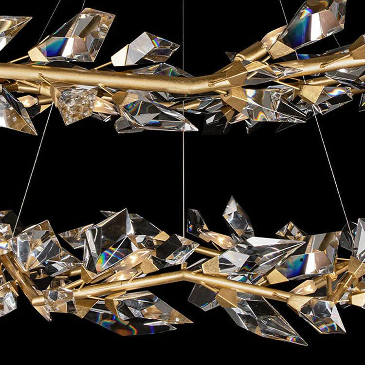 Addison 55" Round Crystal Chandelier - Blushlighting