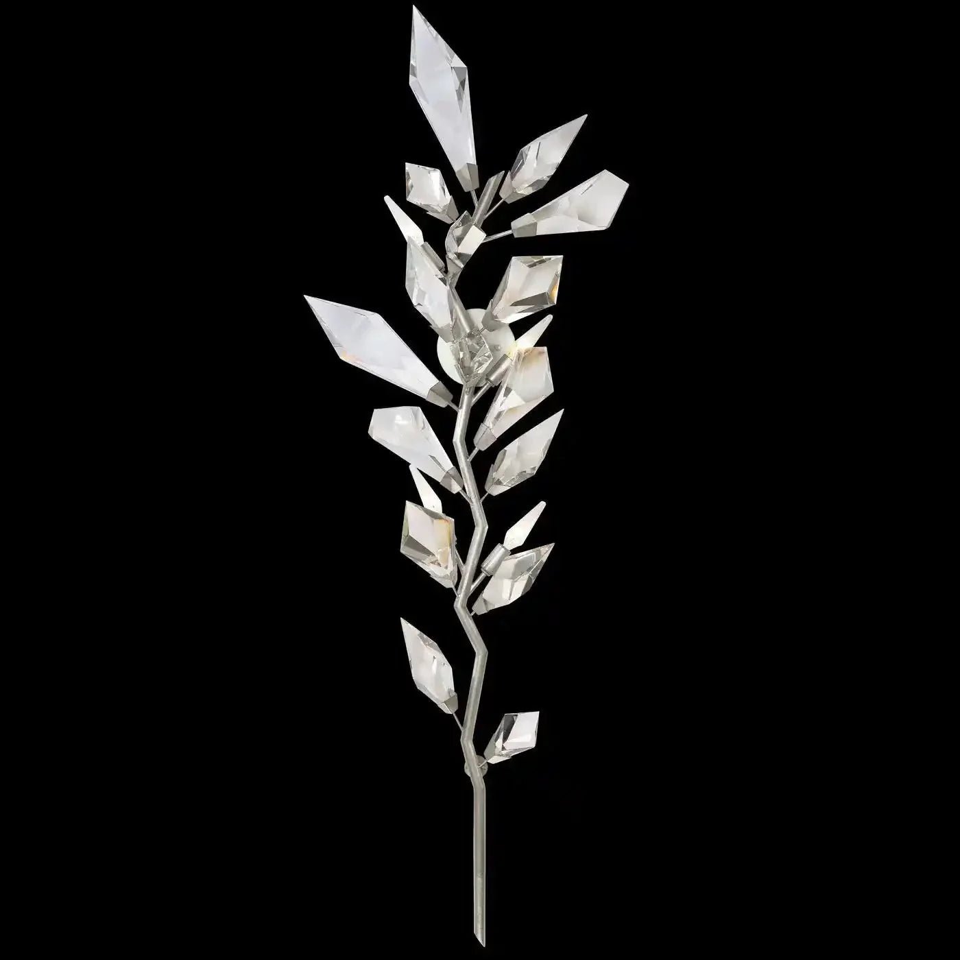 Addison 58" Gold&Silver Crystal Sconce - Silver LeafBlushlighting
