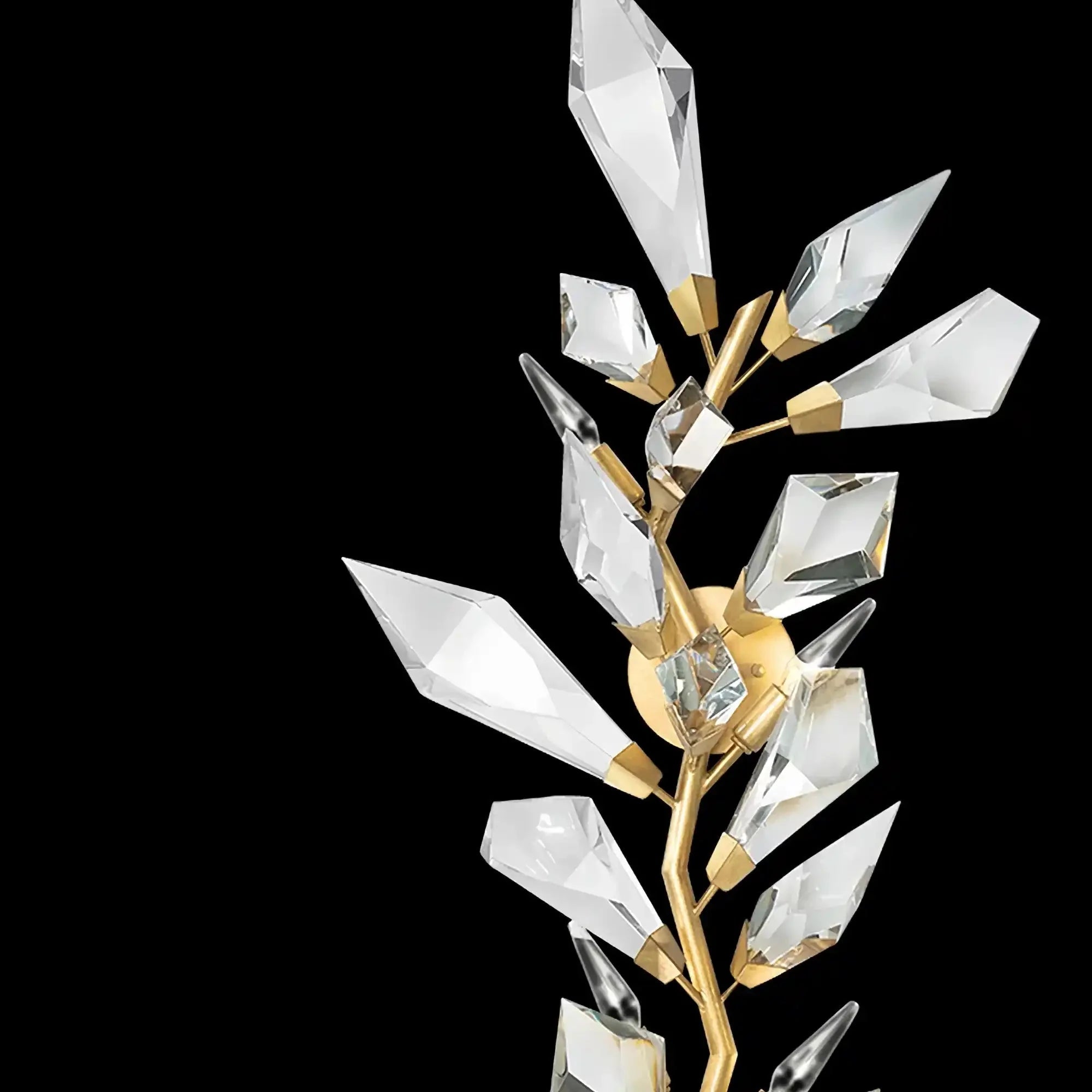 Addison 58" Gold&Silver Crystal Sconce - Silver LeafBlushlighting