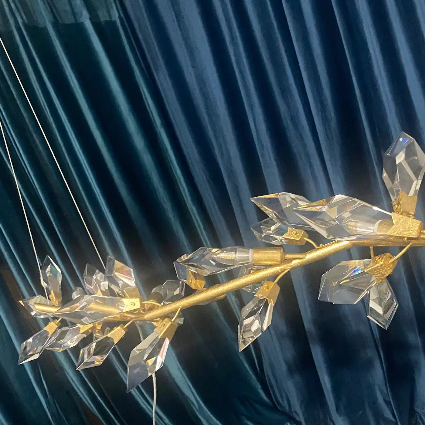 Addison 63.5" Linear Crystal Chandelier-Blushlighting